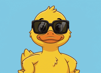 The Ducky Pools duck winking